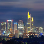 Blick auf Frankfurter Skyline