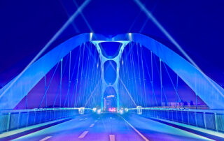 Luminale 2014 Illumination Osthafenbrücke – BILD-ID: LUM_041 Luminale 2014 Illumination Osthafenbrücke