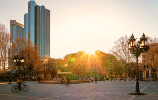 Frankfurt Abendrot Opernplatz